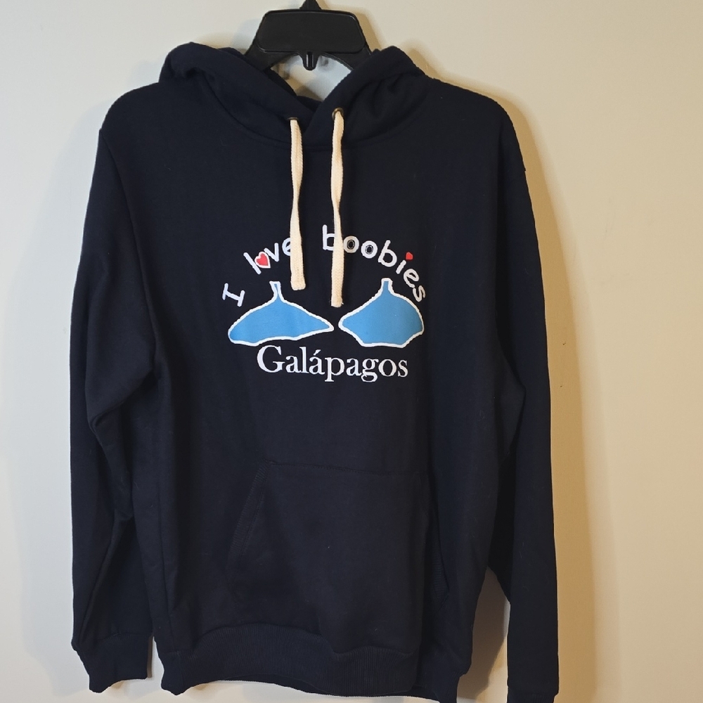 Navy Hoodie with Fun Graphic